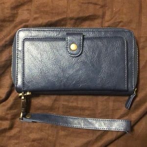 Blue Clutch/Wristlet